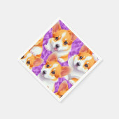 コーギパターン スタンダードカクテルナプキン (角)