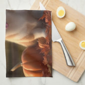 コーギパピーオータムデライトカボチャ キッチンタオル (四つ折り)