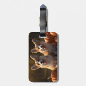 コーギパピーオータムデライトカボチャ ラゲッジタグ (裏面縦)