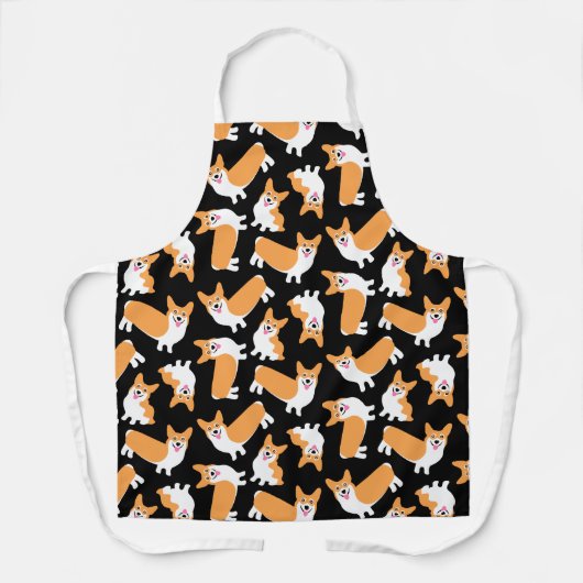 コーギパピーディナータイムペンブロークウェルシュコーギー エプロン (正面)