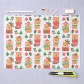 コーギパピードッグカワイイフェスティバル小妖精や小人サンタクリスマス 薄葉紙 (クラフト)