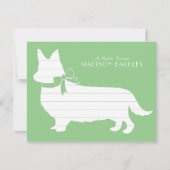 コーギパピードッグペンブロークウェルシュサンキューカード サンキューカード (正面)