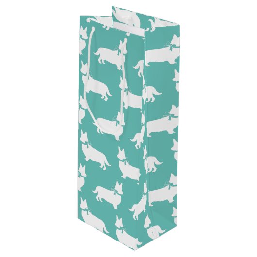 コーギパピードッグペンブロークウェルシュワイン抱き枕 ワインギフトバッグ (正面アングル)