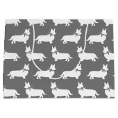 コーギパピードッグペンブロークウェルシュ大抱き枕 ラージペーパーバッグ (正面)