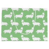 コーギパピードッグペンブロークウェルシュ大抱き枕 ラージペーパーバッグ (裏面)