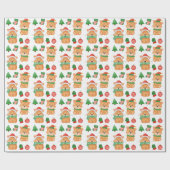 コーギパピードッグ小妖精や小人サンタフェスティバルメリークリスマス ラッピングペーパー (フラット)