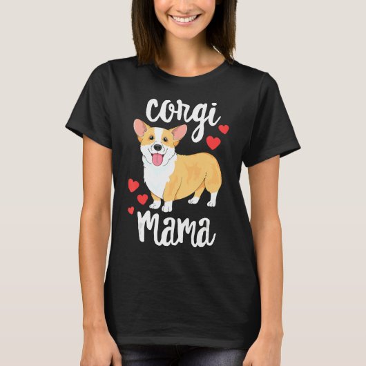 コーギパピーママ犬ママ Tシャツ (正面)
