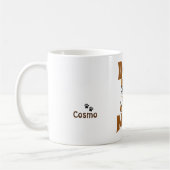 コーギパーソナライズされたドグママカスタム文字 コーヒーマグカップ (左)