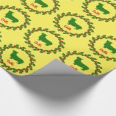 コーギパーソナライズされたホリデーラッピング紙 ラッピングペーパー (角)