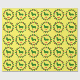 コーギパーソナライズされたホリデーラッピング紙 ラッピングペーパー