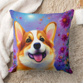 コーギフローラ界 クッション (ブランケット)