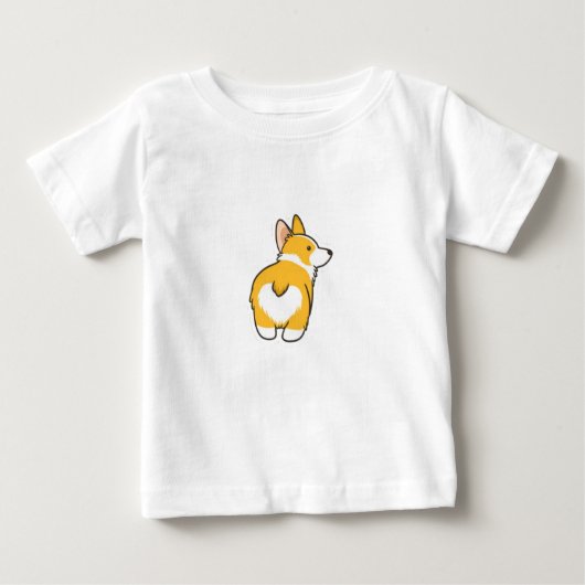 コーギベビー&トドラーTシャツ ベビーTシャツ (正面)