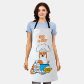 コーギライフ |エプロン |赤w.テール | 1 エプロン (着用した状態)