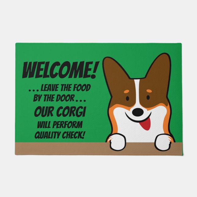 コーギライフ |ドアマット | Tricolor | v1 ドアマット (正面)