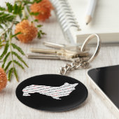 コーギワードアート キーホルダー (側面)