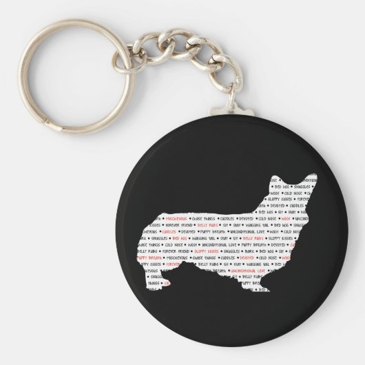 コーギワードアート キーホルダー (正面)