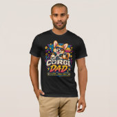 コーギーお父さん プレイヤー1 レトロゲーマーデザイン Tシャツ (正面フル)