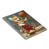 コーギーがバスケットボールをプレイ ノートブック (右側)