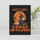 コーギーが大好きなハロウィン好きな女の子 招待状 (スタンド正面)