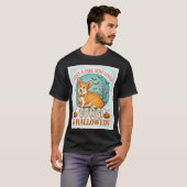 コーギーが大好きな女の子だけ ハロウィン カボチャ コウモリ Tシャツ (正面フル)