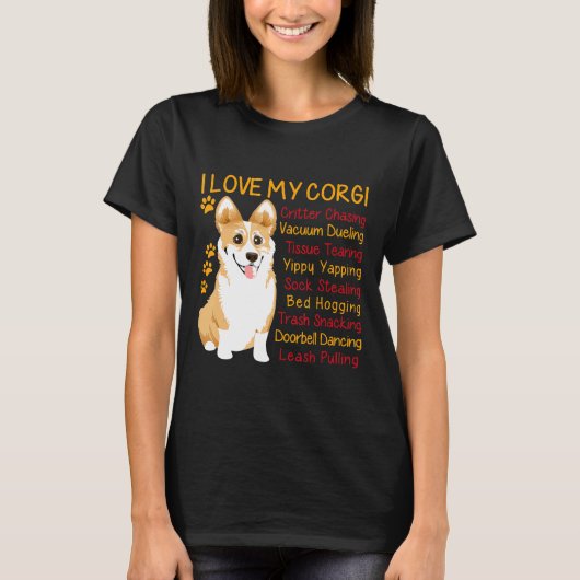 コーギーが大好きママ パパ 母の日 父の日 犬 Tシャツ (正面)