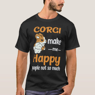 コーギーが3匹いると幸せ(人もそうでもないけどコーギー) Tシャツ