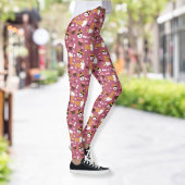 コーギーとカップケーキウェルシュコーギーパーティー帽子 レギンス