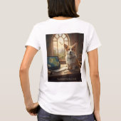 コーギーとネズミ Tシャツ (裏面)