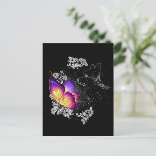 コーギーとバタフライドッグの天国メモリアルデー ポストカード (スタンド正面)