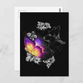 コーギーとバタフライドッグの天国メモリアルデー ポストカード (正面/裏面)