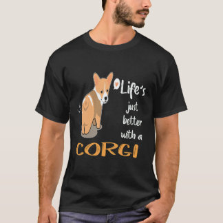 コーギーと一緒が最高 Tシャツ