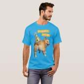 コーギーのお尻のバースデーハット Tシャツ (正面フル)