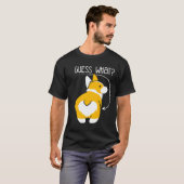 コーギーのお尻ジョークの服 プレミアム ドッググッズ Tシャツ (正面フル)
