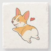 コーギーのお尻 ストーンコースター (正面)