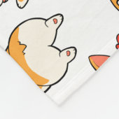 コーギーのお尻 フリースブランケット (角)