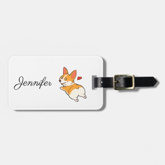 コーギーのお尻 ラゲッジタグ (正面横)