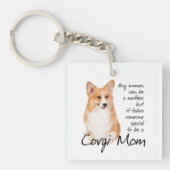 コーギーのお母さんのキーホルダー キーホルダー (正面)