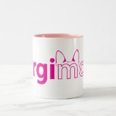 コーギーのお母さんのマグ ツートーンマグカップ (中央)