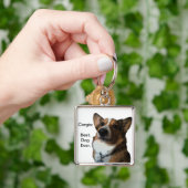 コーギーのために熱狂する キーホルダー (手)