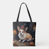 コーギーのカボチャ ハロウィン おばけ トートバッグ (裏面)