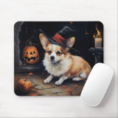 コーギーのカボチャ ハロウィーン おばけ マウスパッド (マウス)