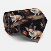 コーギーのカボチャ ハロウィーン スケアリー ネクタイ (ロール)
