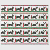 コーギーのクリスマスの包装紙 ラッピングペーパー (フラット)