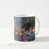 コーギーのクリスマス祭り航海 コーヒーマグカップ (正面右)