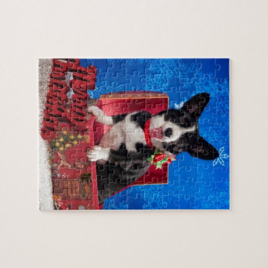 コーギーのクリスマス ジグソーパズル (横)