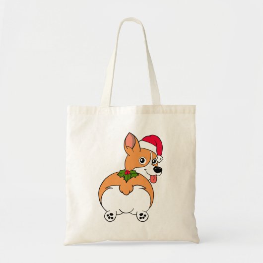 コーギーのクリスマス トートバッグ (正面)
