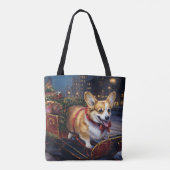 コーギーのクリスマス トートバッグ (裏面)