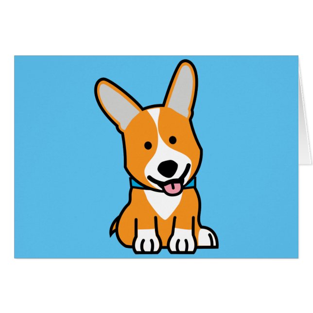 コーギーのコーギーは子犬の小犬の幸せなペンブロークウェールズの後をつけます (正面横)