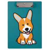 コーギーのコーギーは子犬の小犬の幸せなペンブロークウェールズの後をつけます クリップボード (正面)