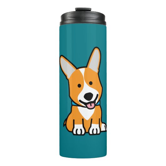 コーギーのコーギーは子犬の小犬の幸せなペンブロークウェールズの後をつけます タンブラー (正面)